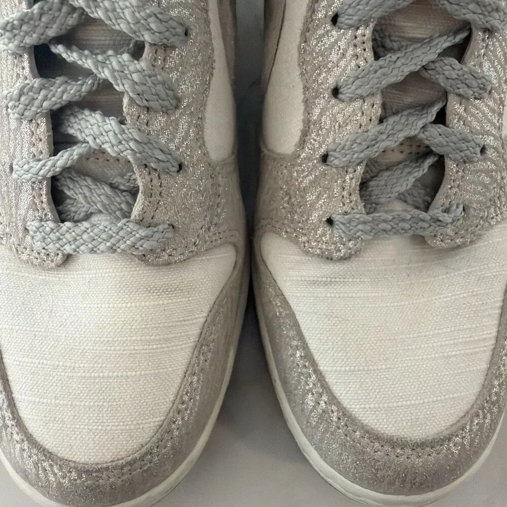 Nike Dunk Sky High Vintage Sail Metallic Silver Women’s Sneaker 8.5 Vtg Tumblr